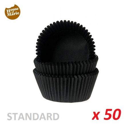 Caissettes cupcakes noires x 50