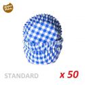 Standard Baking Cases "Gingham Blue"  x 50