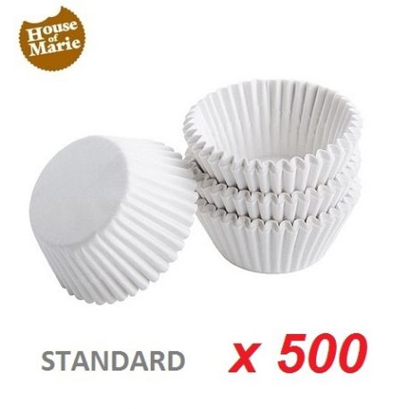Caissettes cupcakes blanches x 500 - HM