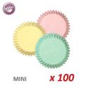 Mini Baking Cases "Assorted Pastel"  x 100