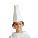 Gorro de cocinero desechable blanco - Niño