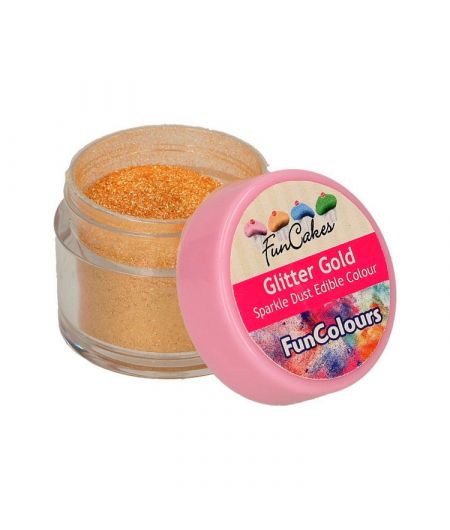 Poudre alimentaire FunColours Sparkle Dust - Or Chatoyant -Shimmering Gold-  1,5g - Halal 